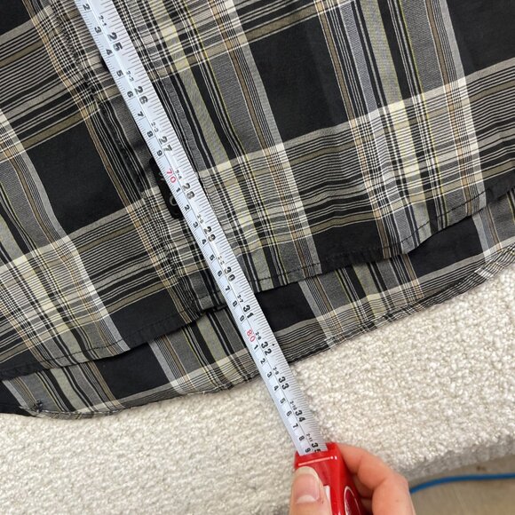 Y2K Oneill Shirt Men M Black Plaid Short Sleeve Button Up Surf Skate Casual - Picture 9 of 15